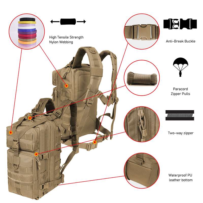 23L Medium-sized 3P Attack Tactical Backpack