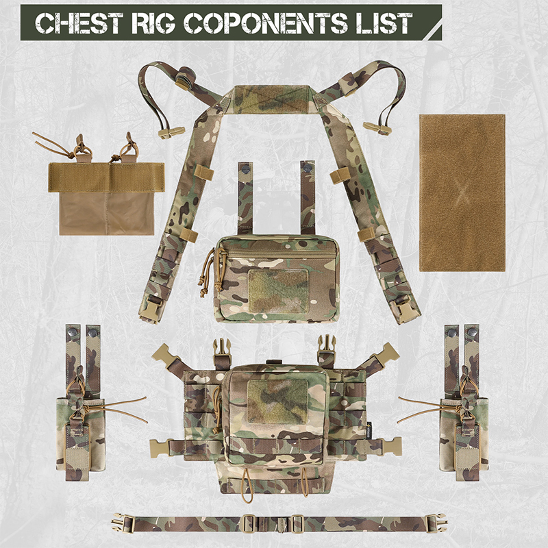 Lightweight tactical chest pouch view 5
