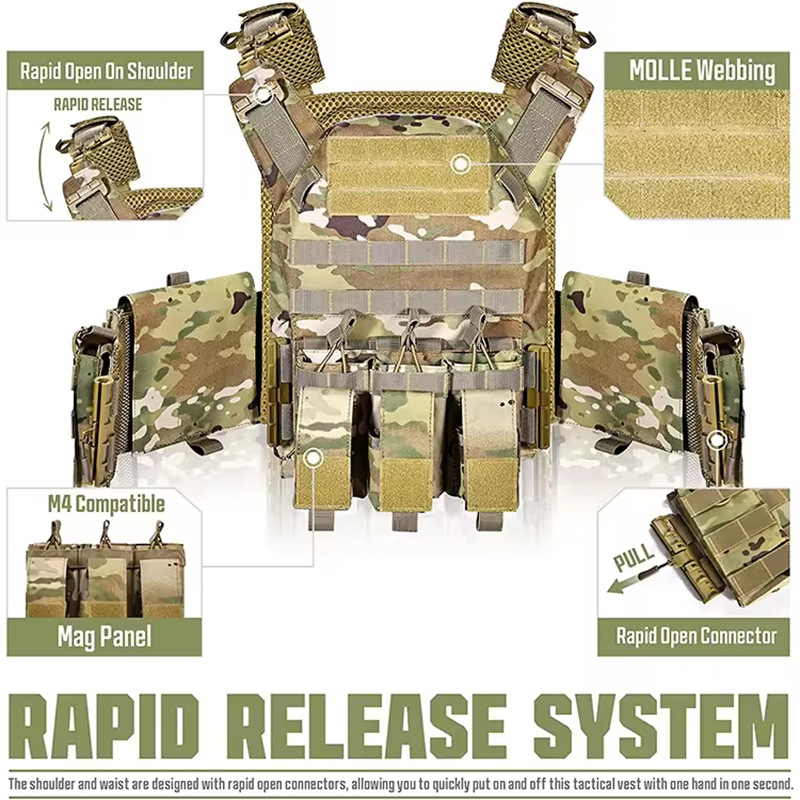 Quick-release JPC lightweight tactical vest view 4