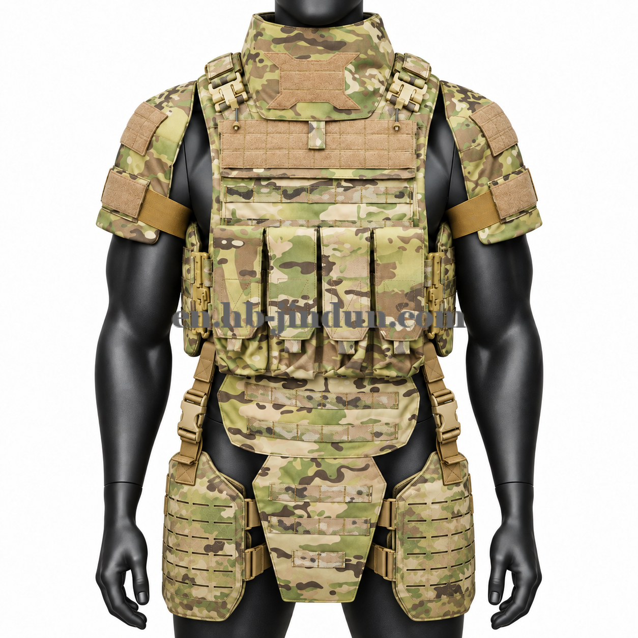 Full protected tactical body armor view 3